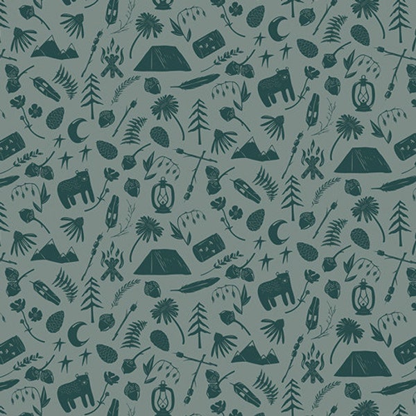 Backorder Early June Campsite  Collection * Camping Stories  CAP-C-9001 CAPSULES   Art Gallery Fabrics  Sold by the Yard