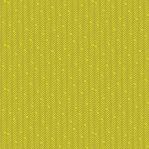 May include: A seamless pattern in shades of yellow-green. The design features vertical rows of hand-drawn lines with small dots interspersed. The lines have a herringbone-like appearance, creating a textured, organic feel. The overall aesthetic is simple and modern.