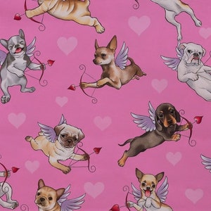 Clearance -- " Puppy Love " from Alexander Henry Cotton Quilt Fabric 8851A