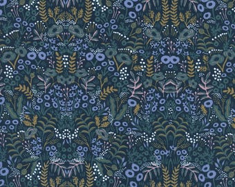 Nabestelling AB8031-001 Menagerie - Wandtapijt - marineblauwe stof van Rifle Paper Co. Katoen- en staalstof