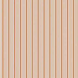 May include: Vertical striped pattern in cream and burnt orange. The design features evenly spaced, parallel lines creating a textured effect. The alternating colors provide a warm, inviting aesthetic, suitable for various design applications.