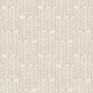 May include: A seamless pattern featuring a repeating design of vertical, hand-drawn herringbone shapes. The lines are a muted taupe color against a cream-colored background, creating a textured, neutral aesthetic.