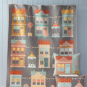 Tilda Village Life Quilt-Set Anthrazit