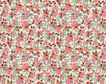 RP305-BL3 Primavera - Rosa - Tela ruborizada Rifle Paper Co. Algodón + Acero Quilt Cotton Fabric