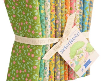 Tilda Sunday Brunch  Fat Quarter  Bundle / Half Yard Bundle  Tipsy