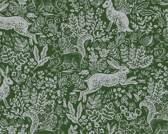 Canvas RP103-LE4C Wildwood - Fabel - Blad Canvas Fabric Rifle Paper Co. Cotton+Steel