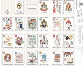 Jane Austen Soft Book Panel  Riley Blake Designs - Jane Austen 250th Anniversary   PD16547-PANEL   A to Z Soft Book PANE