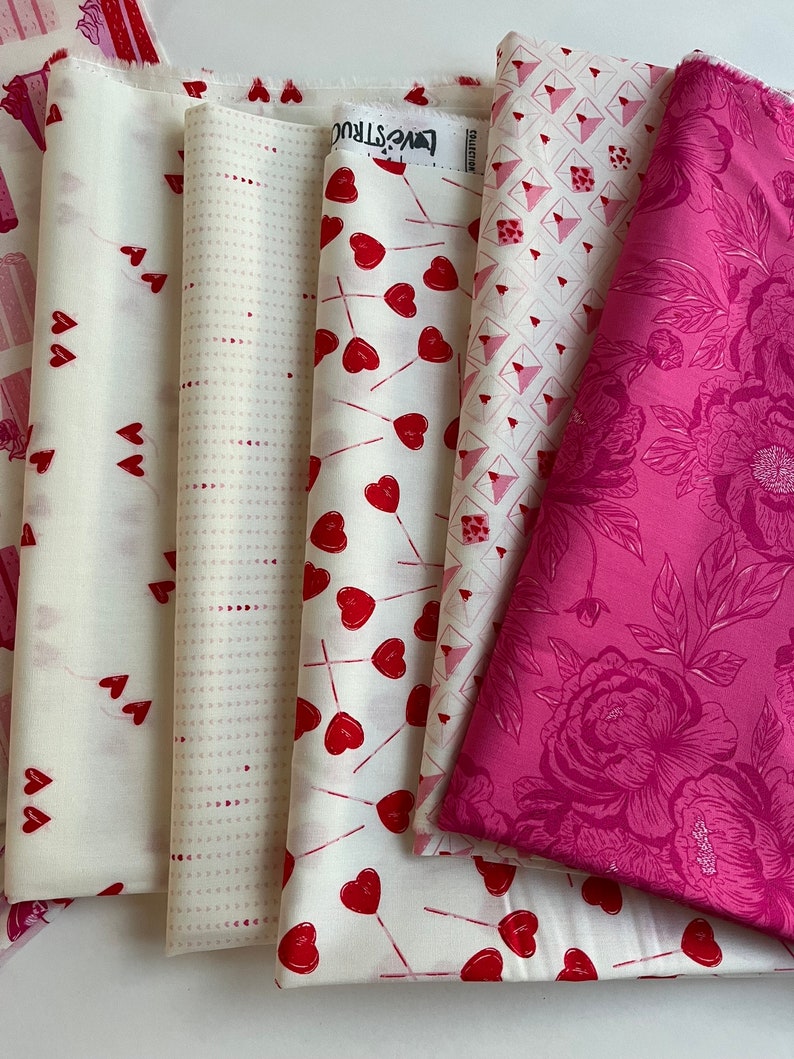 Love Shack Patterns Love Struck Collection * Love Struck Hot Pink Valentine Quilt Bundle ...