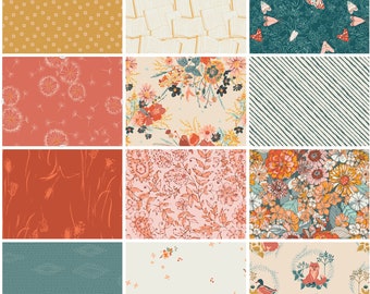 Listen to Your Heart Collection *12  Fat Quarter Bundle by Sharon Holland Art Gallery Fabrics, Half Yard Bundle  Cotton Fabric  Boho Fabric