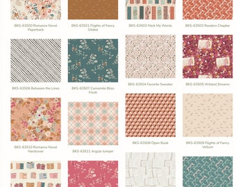 Bookish Collection * 16 Fat Quarter Half Yard   Fabric by the Yard Fabric Bundle by Art Gallery Fabrics  Quilt Fabric