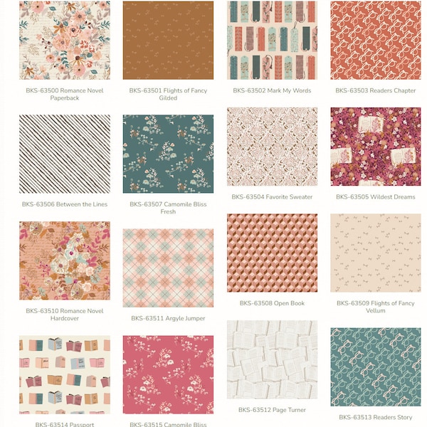 Bookish Art Gallery Fabric Etsy