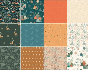 Timberline Collection * 12 Fat Quarter Bundle Art Gallery Fabrics AGF - FQ Stoff Modern Quilting Deer Fox Forest FQWTMB