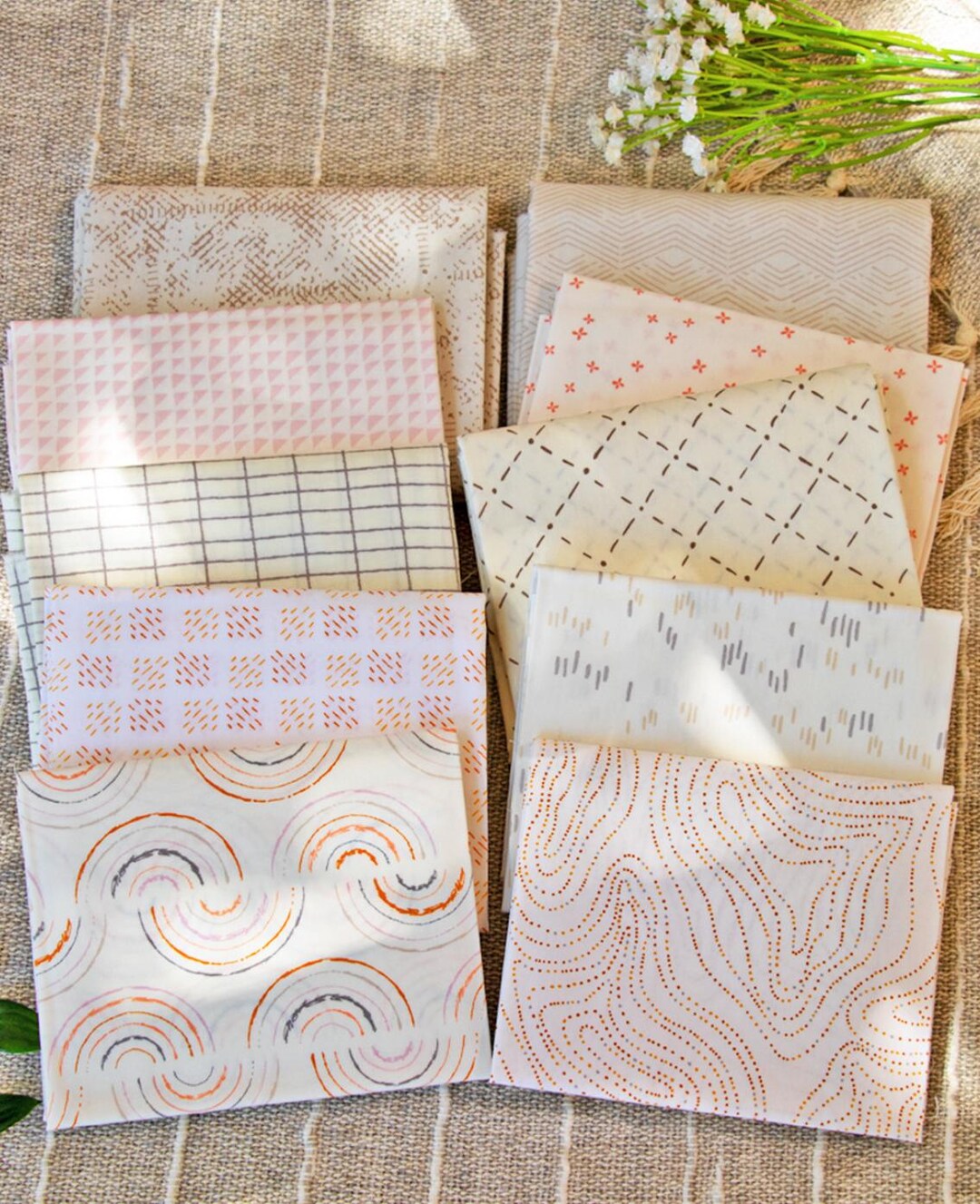 Soft Sunlight Vanilla Color Bundle 10 Pieces From Art Gallery Fabrics ...