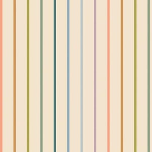 May include: A seamless pattern of vertical stripes in various pastel colors, including peach, light brown, olive green, teal, light blue, lavender, and beige.