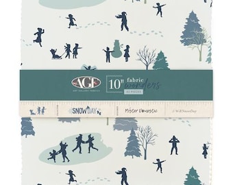 Clearance  Snow Day   10" Square Pack (Layer Cake)  Bundle  Art Gallery Fabric Gift 10W-SND