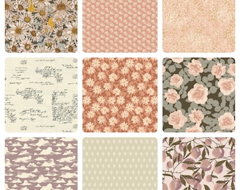 May include: A digital paper pack with 10 different patterns. The patterns include floral, geometric, and abstract designs in shades of pink, brown, green, and white.