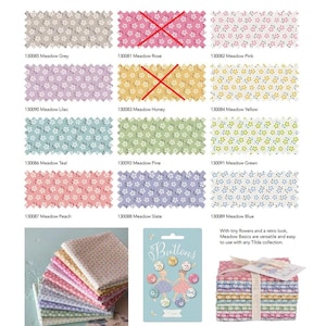 Tilda Meadow Basics Fat Quarter Bundle Half Yard Bundle 10 tyger