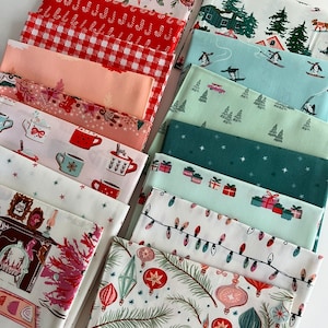 Christmas in the cabin Fat quarter bundle 10  fabrics  AGF Art Gallery Fabrics