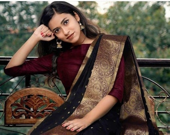 Black Saree Blouse - Etsy