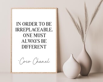 Wall Plaque Black &Gold Sign In Order To Be Irreplaceable One Must Be Different Wall Plaque Black &Gold Sign In Order To Be Irreplaceable One Must Be Different