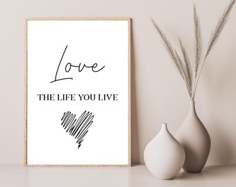 Love The Life You Etsy Uk