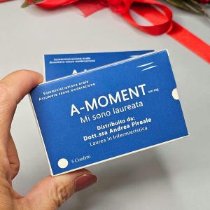 Scatolina portaconfetti bomboniera Laurea Medicina e Farmacologia, farmacia, scatolina Porta confetti_box tipo medicinale