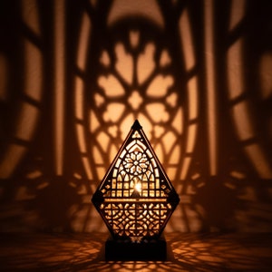 Gothic Cathedral Lamp - medieval shadow lantern