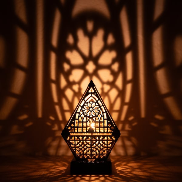 Gothic Cathedral Lamp - medieval shadow lantern
