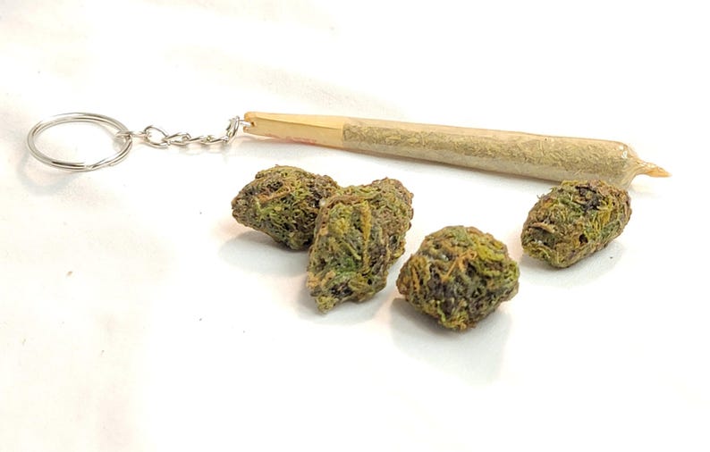 Faux Doobie Keychain – Fake Joint Keychain | Weed Keychain | Funny 420 Gift for Stoners | Cannabis-Inspired Accessory for Bags & Keys image 7