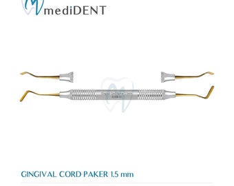 Gingival Cord Packer 1,5 mm dentale retractie handinstrumenten * Nieuw * CE