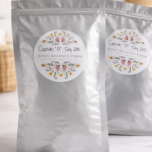 Cápsulas de gelatina halal, tamaños 1, 0 y 00, kosher, de Body Balance Farm; 200 cápsulas