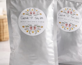 Cápsulas de gelatina halal, tamaños 1, 0 y 00, kosher, de Body Balance Farm; 200 cápsulas