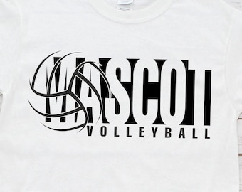 Custom Volleyball Team Shirt Mascot Svg Cricut Cut File, Volleyball Team Png, Custom sport Svg, Team Cut File, Custom Mascot Svg,Summer Camp
