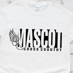 Custom Cross Country Team Shirt Mascot Svg Cricut Cut File, Cross Country Team Png, Custom sport Svg, Team Cut File, Custom XC Mascot Svg
