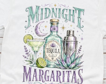 Imagem PNG de Margaritas da Meia-Noite, Design para Sublimação de Tequila (Download Digital)