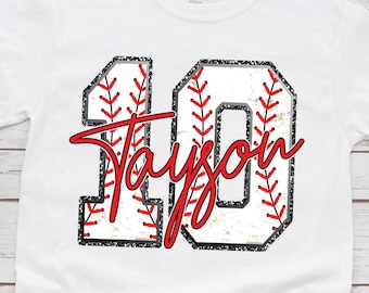 Numéro et nom de maillot de sport personnalisé de baseball PNG, baseball personnalisé Png, mascotte de sport personnalisée Png, conception d'équipe de baseball Cheer