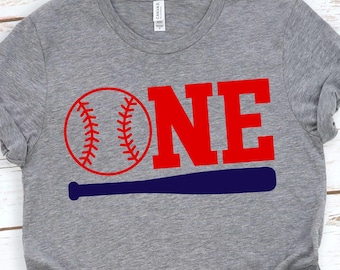 Baseball One SVG, First Birthday Cut File (Digital Download)