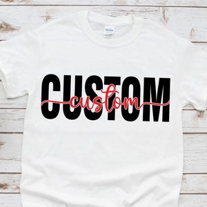 Custom Text SVG, Personalized School Split Script Name PNG, Custom Word Overlay Design, Custom Family Last Name Cut File for Cricut