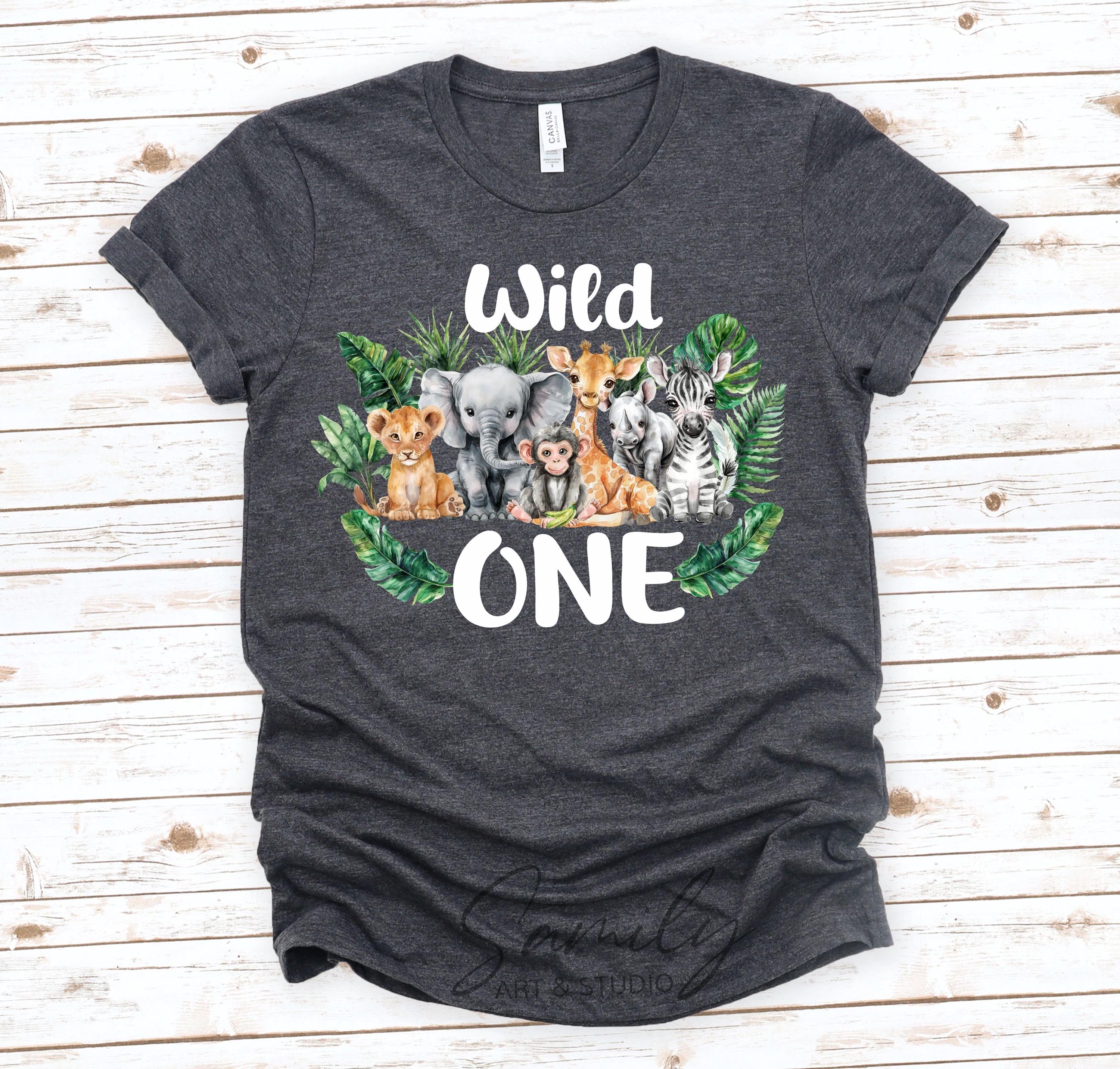 Wild One Safari Animals PNG, 1st Birthday PNG for Shirts, Sublimation ...