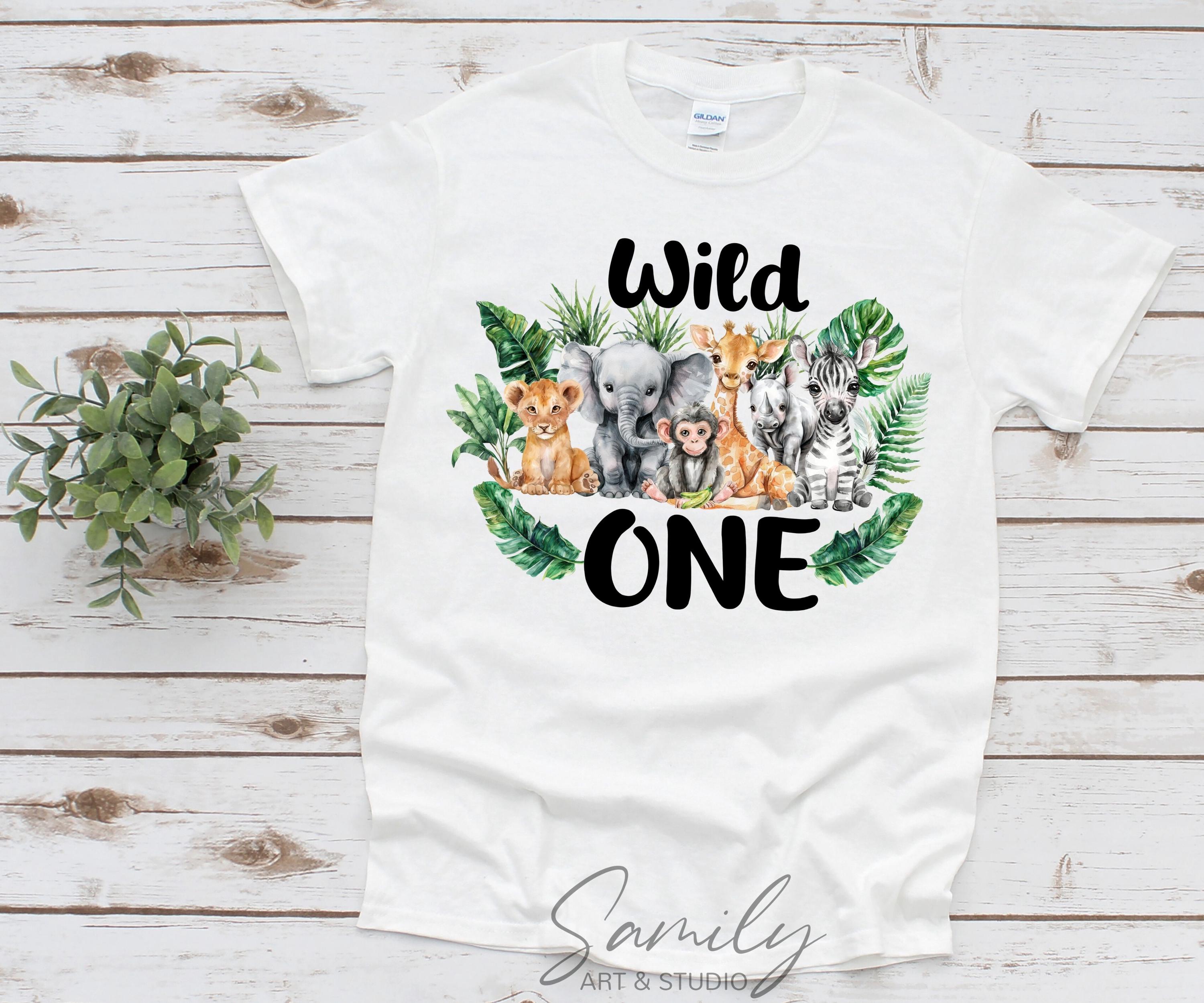 Wild One Safari Animals PNG, 1st Birthday PNG for Shirts, Sublimation ...