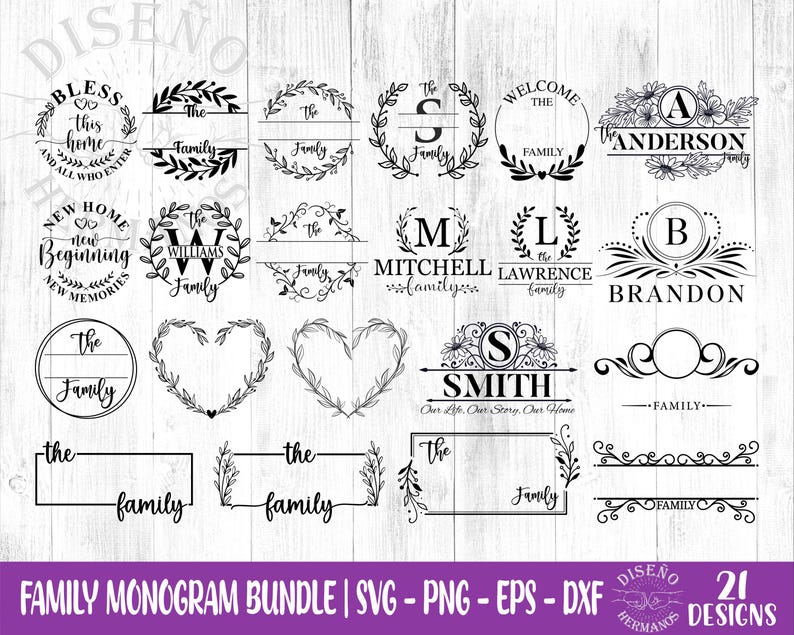 Family Monogram Svg Bundle, Welcome Sign Svg, Welcome Svg Bundle ...