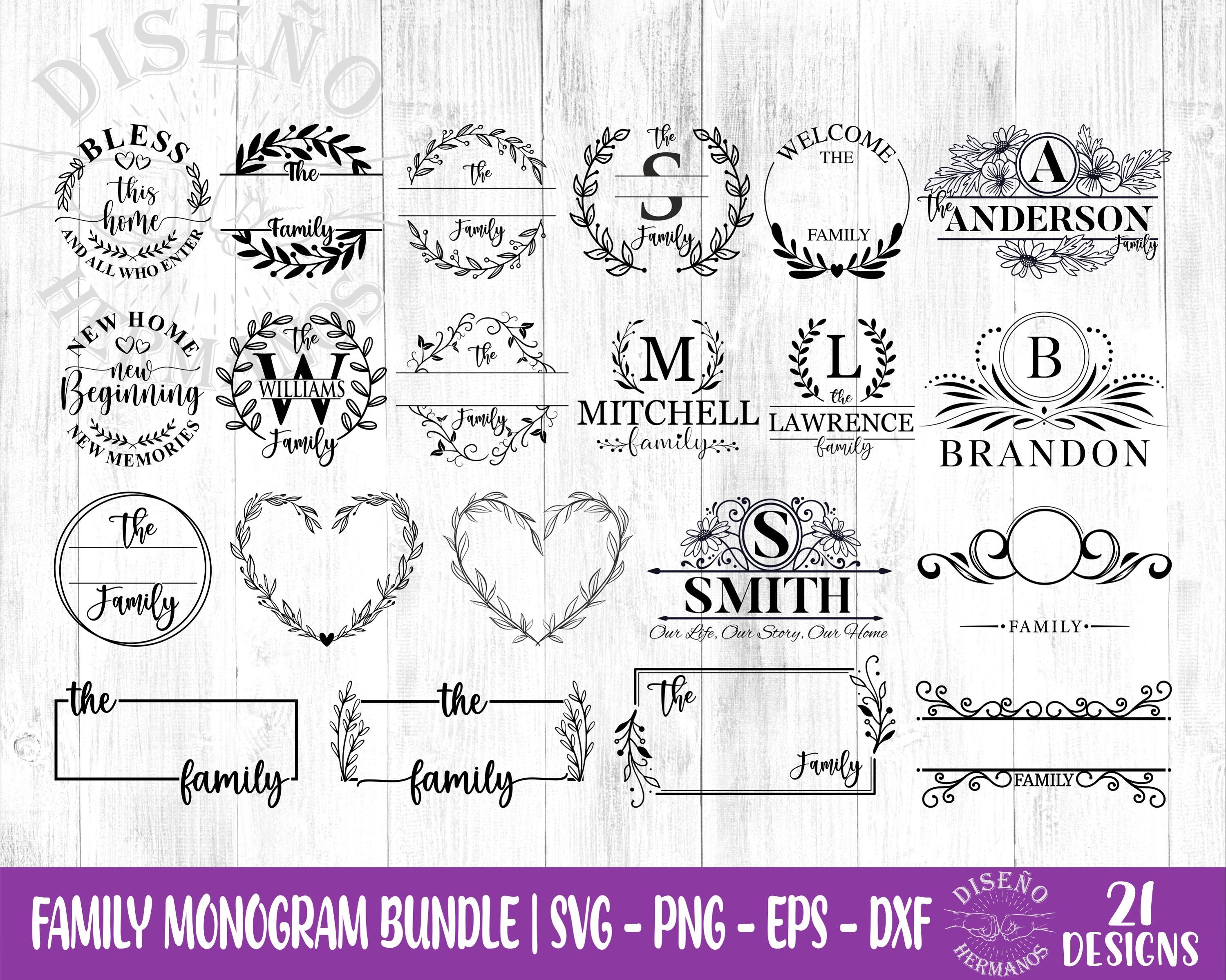 Family Monogram Svg Bundle, Welcome Sign Svg, Welcome Svg Bundle ...