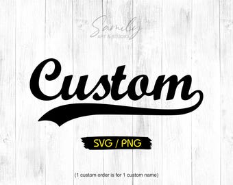 Custom Baseball Text Swoosh Svg, Png. Custom Softball Team Name Svg, Personalized Baseball Team Name Svg, Baseball Team Svg, School Team SVG