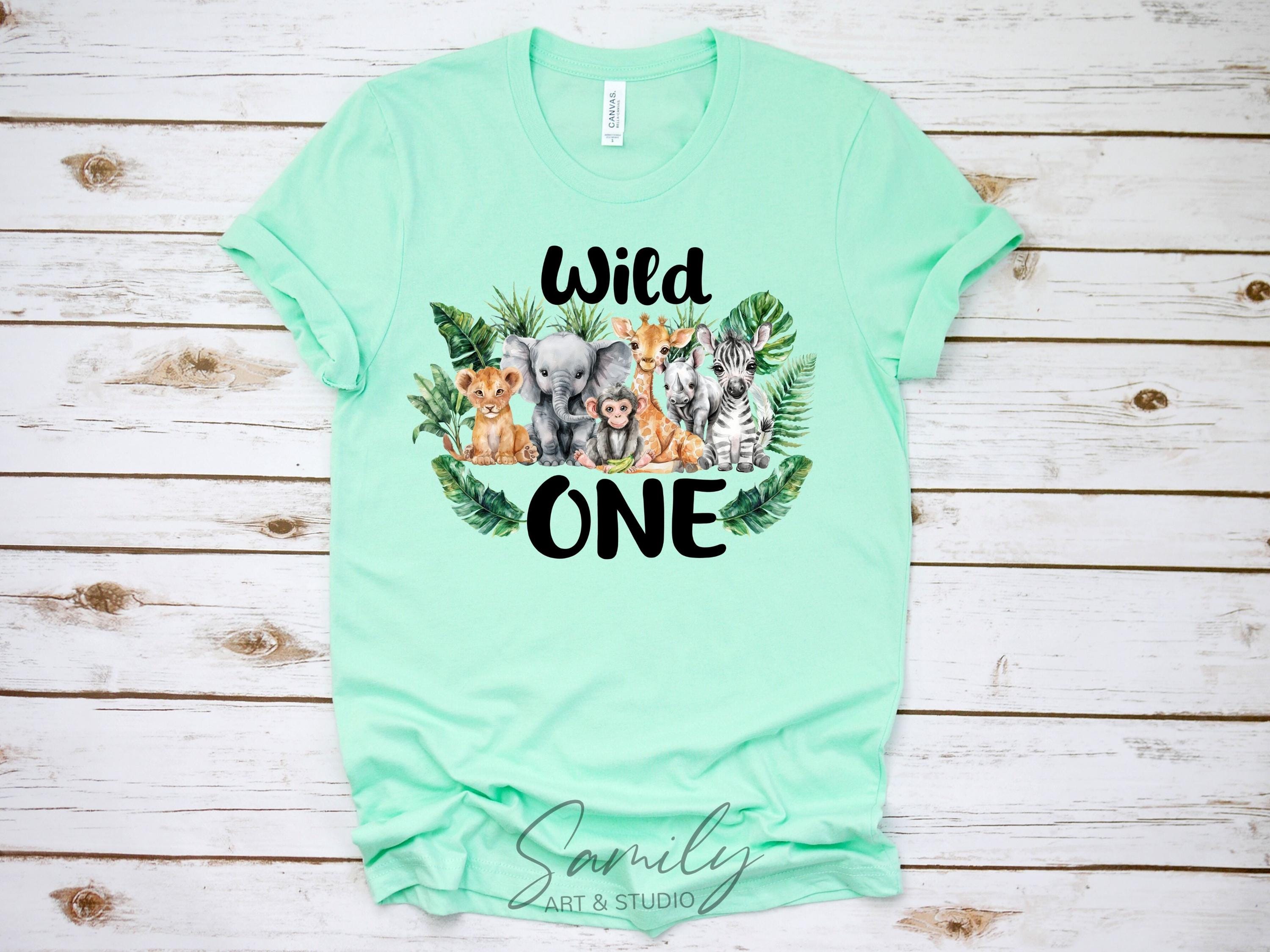 Wild One Safari Animals PNG, 1st Birthday PNG for Shirts, Sublimation ...