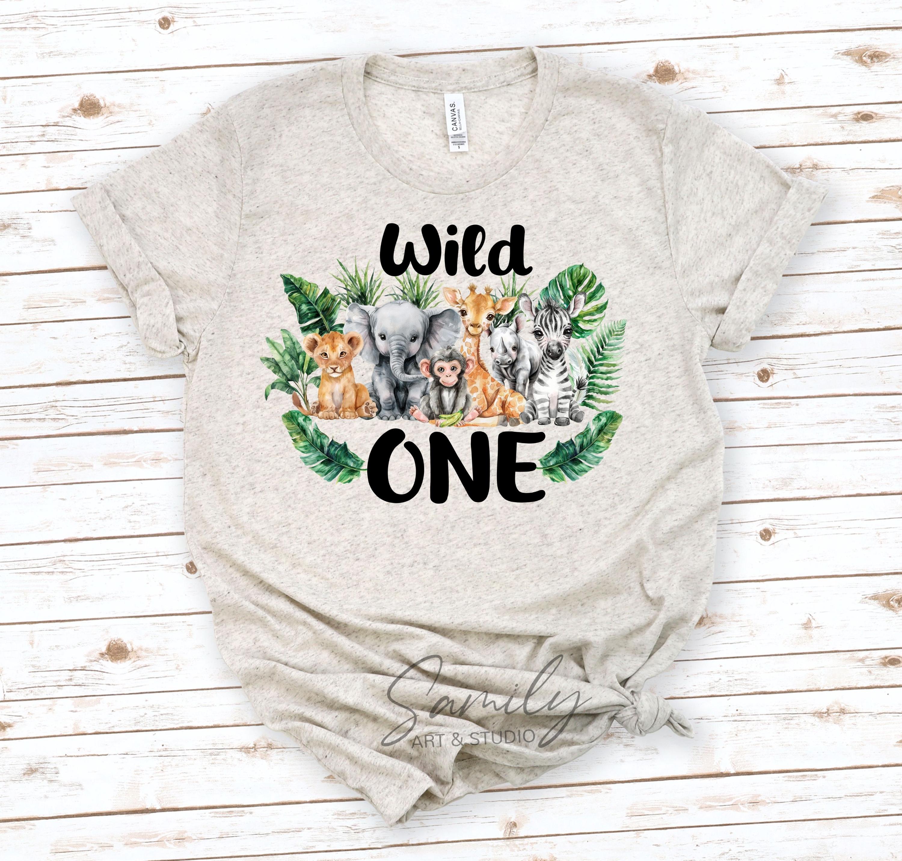 Wild One Safari Animals PNG, 1st Birthday PNG for Shirts, Sublimation ...