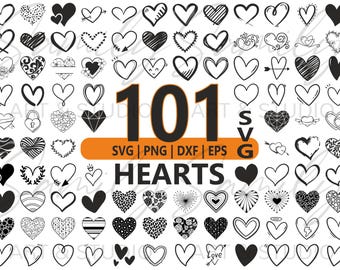 Paquete de SVG de corazón, SVG de corazón, SVG de corazón dibujado a mano, SVG de corazón abierto, SVG de corazón con garabatos, SVG de corazón con bocetos, SVG de amor, SVG de San Valentín, Cricut, PNG, DXF