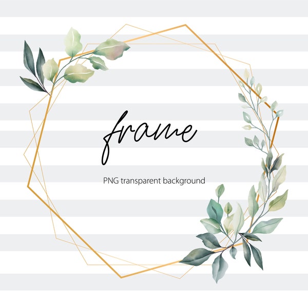 floral golden frame border, frame wreath png, for Wedding invite Logo, for sublimation png, for Tumbler png, Circle Clipart