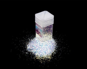 Sparkle Glitter – Holographic White , 1.5oz Crafting Glitter, DIY Glitter,nail art , make up glitter, resin art, Fake bake supplies