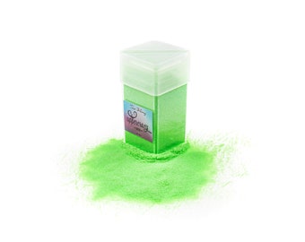 Extra Fine Glitter – Neon Green , 1.5oz Crafting Glitter, DIY Glitter,nail art , make up glitter, resin art, Fake bake supplies