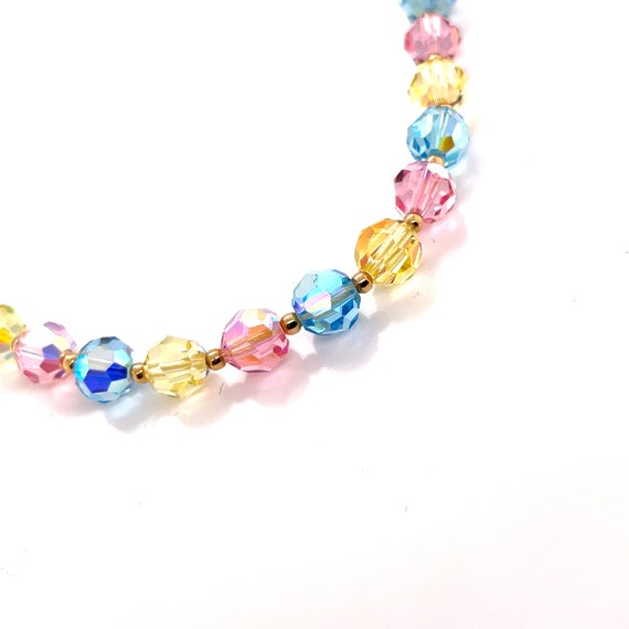 14KT Yellow Gold Multi Color Gem Beaded Necklace - image 3